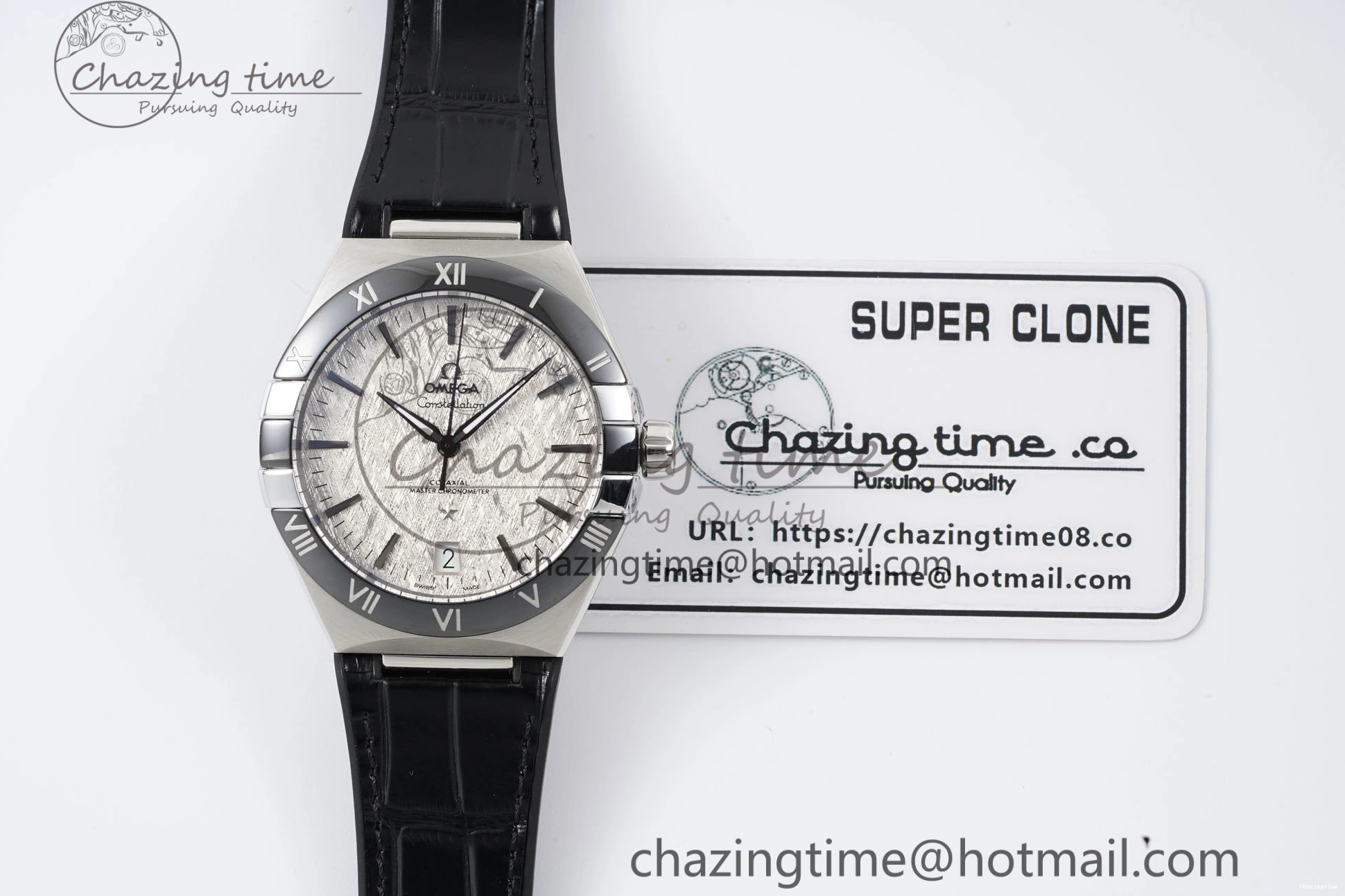 0422 GoAnywhere Constellation Black Ceramic SS 8F 1:1 Best Edition White Textured Dial on Black Gummy Strap A 7803